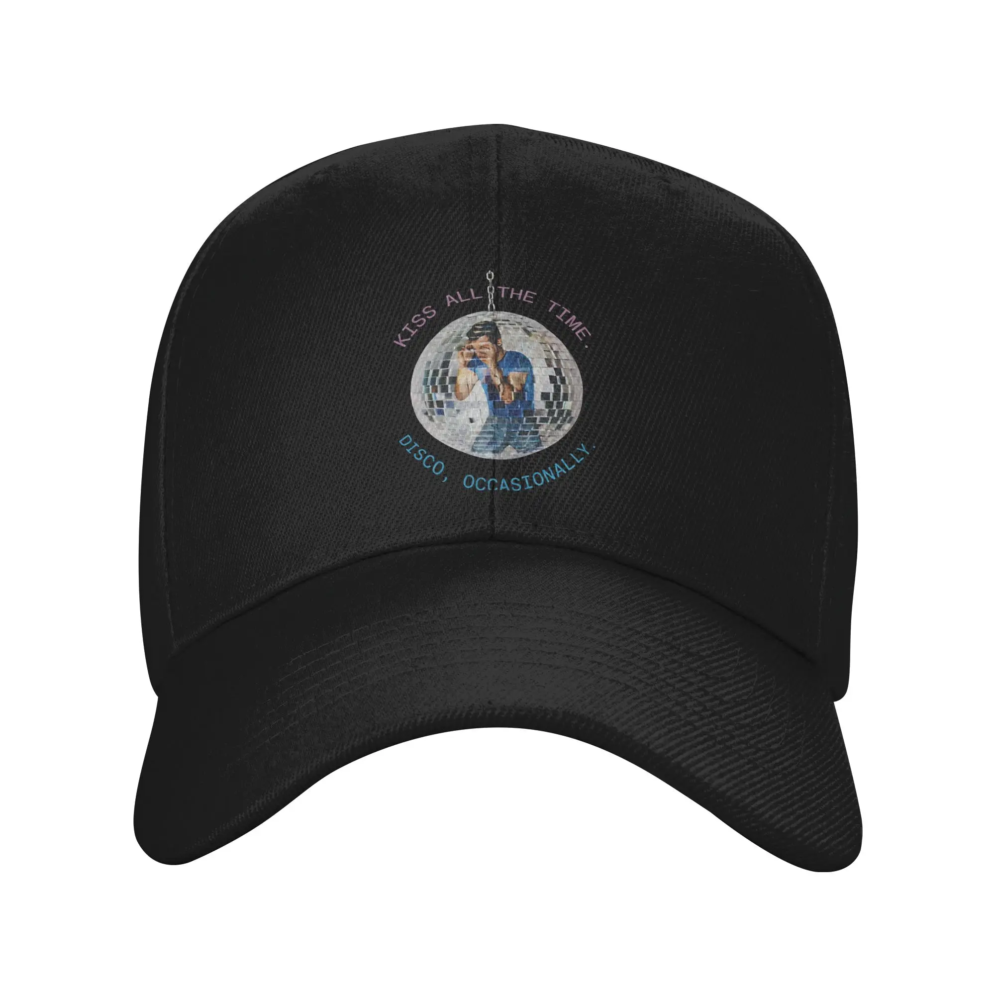 Harry Style Kiss All The Time Disco Occasionally Baseball Cap Fitted Retro Trucker Hat Summer Men Tennis Skate Snapback Cap
