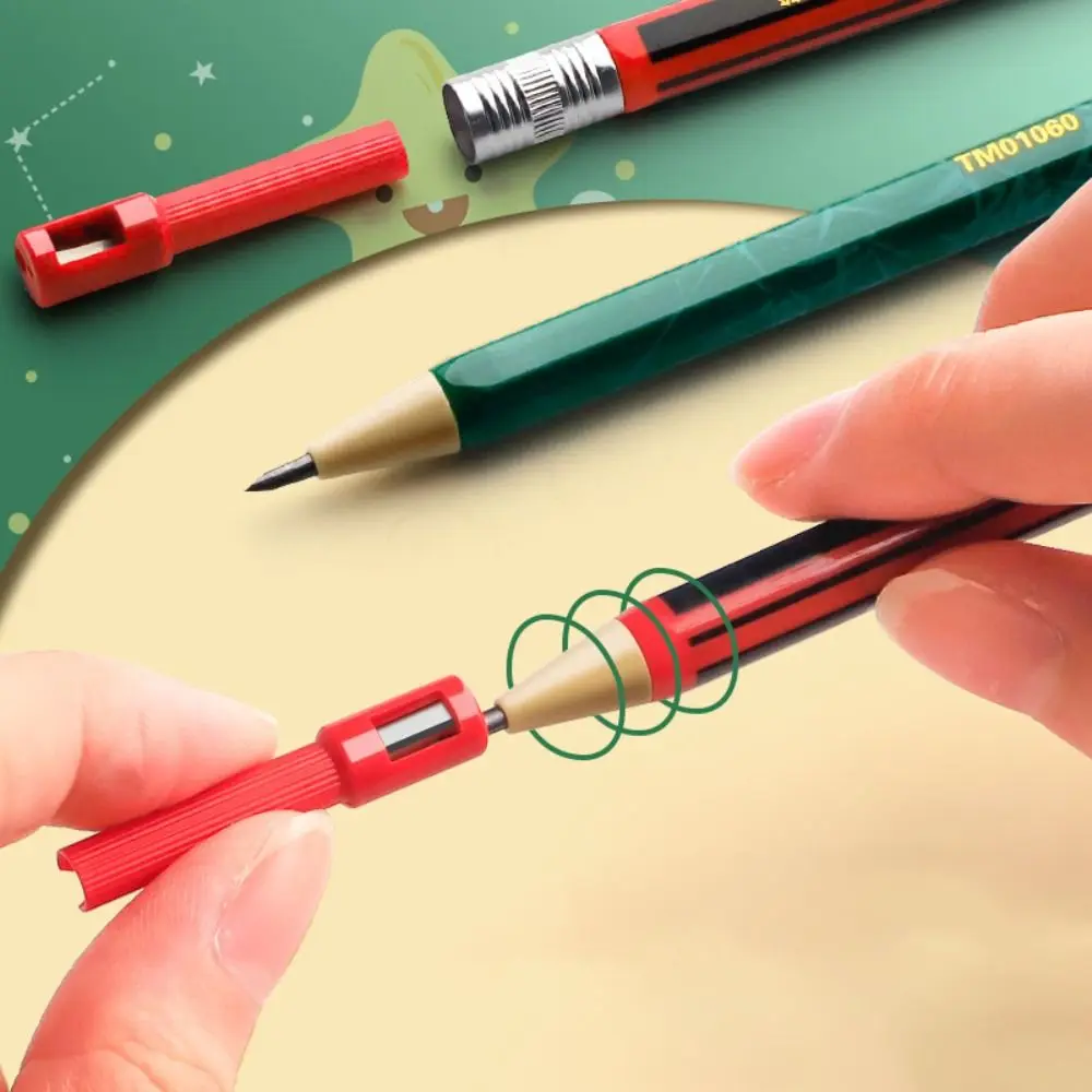 Pensil Otomatis 2.0MM 2B Dilengkapi dengan Alat Tulis Gambar Sketsa Rautan Pensil Mekanis Alat Tulis Tipe Tekan