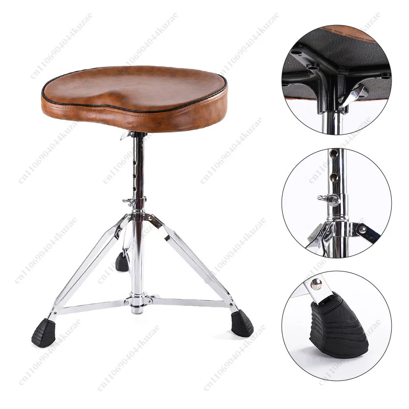 New Saddle-Style Drum Stool, Adjustable Height Foldable Seat for Adult Jazz Drums, in-Stock Wholesale