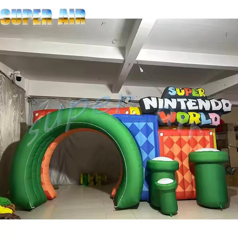 Arc gonflable de parc à thème de jeu de conception merveilleuse avec logo publicitaire pour la décoration