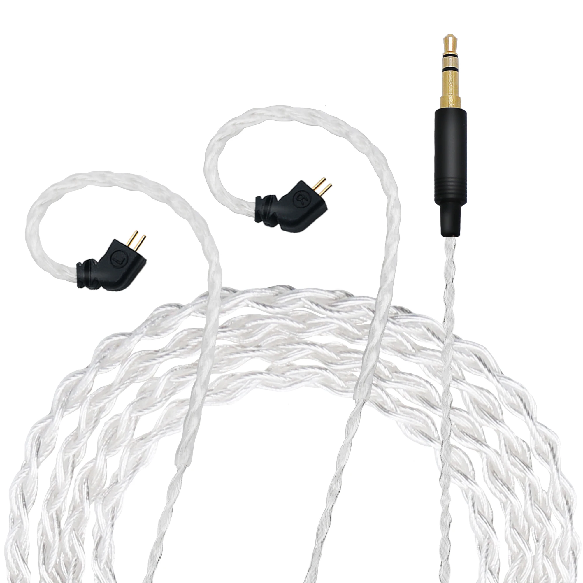 PIROLE 8-ядерный 6N монокристаллический медный посеребренный Hi-Fi кабель для наушников 3,5 мм штекер 2-контактный разъем 0,78 для TRN SE535 UE900 W80