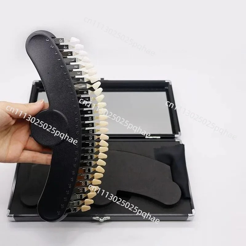 Aluminum shell dental 27-color tooth whitening set 3D bleaching color comparison board teeth color comparison card board