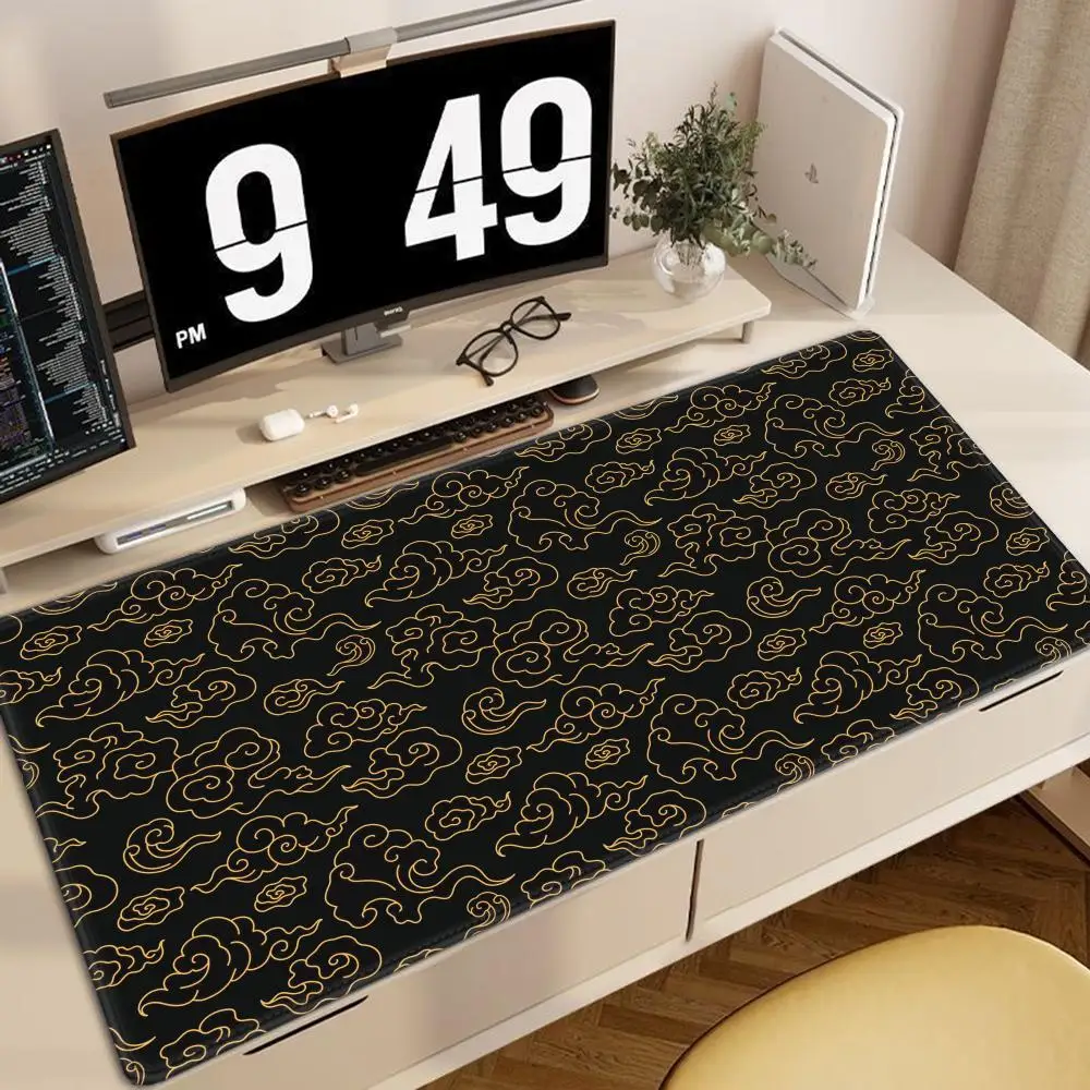 

Black and White Clouds Art Mouse Pad Custom Large Extended Gaming Mouse Pad Graphical Design Big XXL White Cloud Office Desk Mat