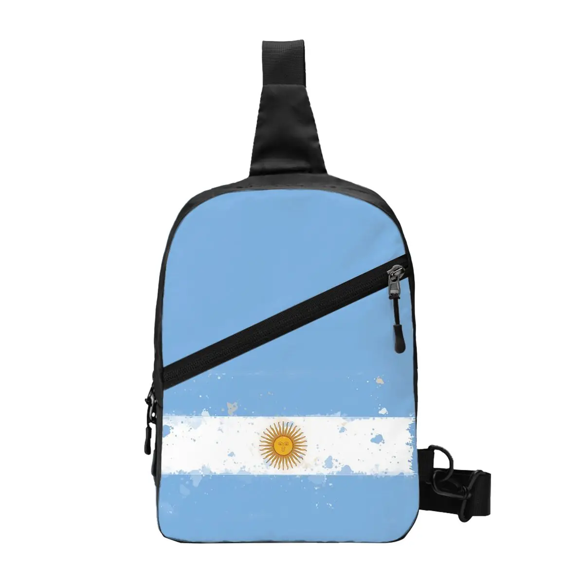 Flag Of Argentina Chest Bag Men Sling Crossbody Backpack Chest Bag Travel Hiking Daypack Shoulder Bag