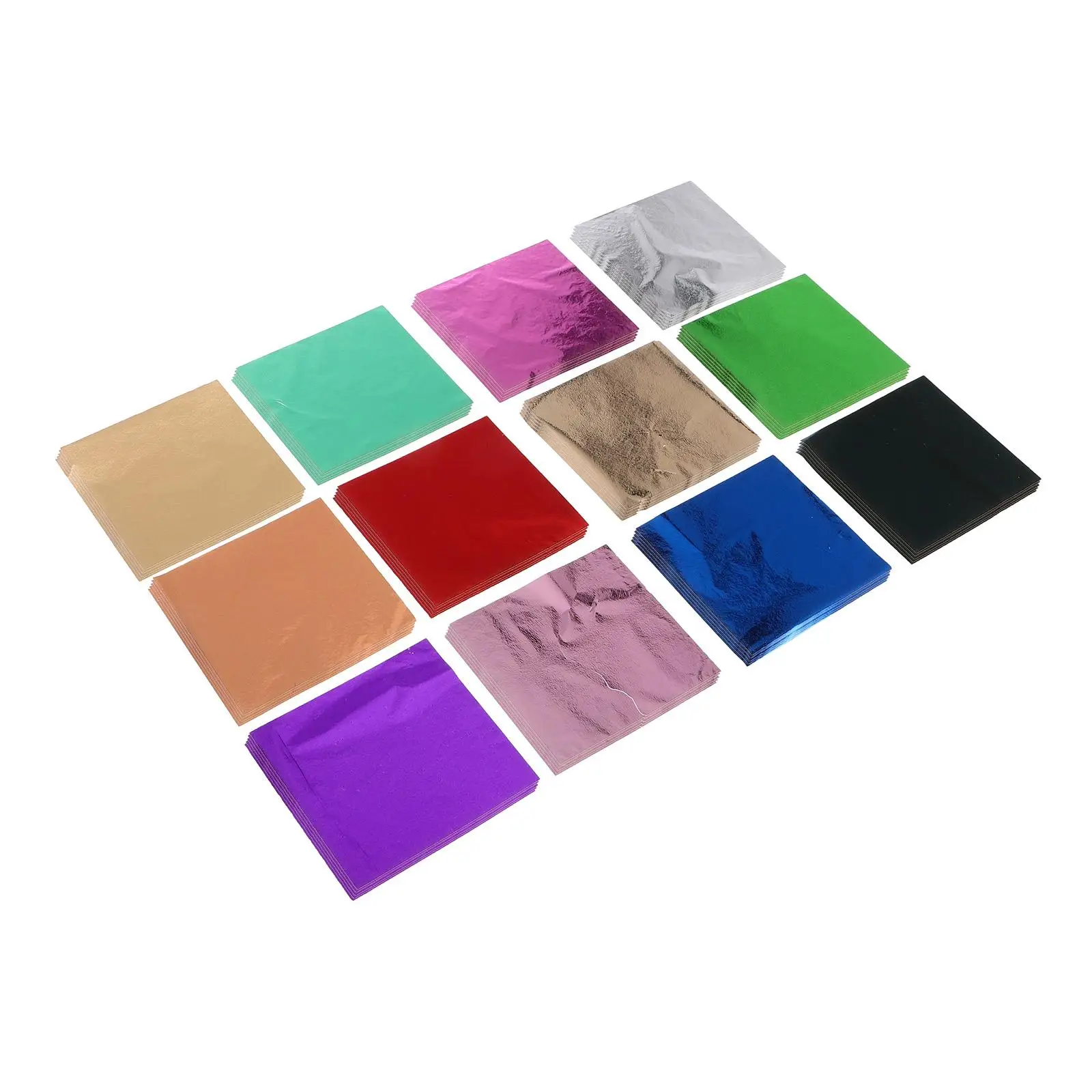 

240pcs Gold Foil Sheets for Crafts Imitation Sheets Paper for Nails Crafting 12-Color Imitation Gold Flakes