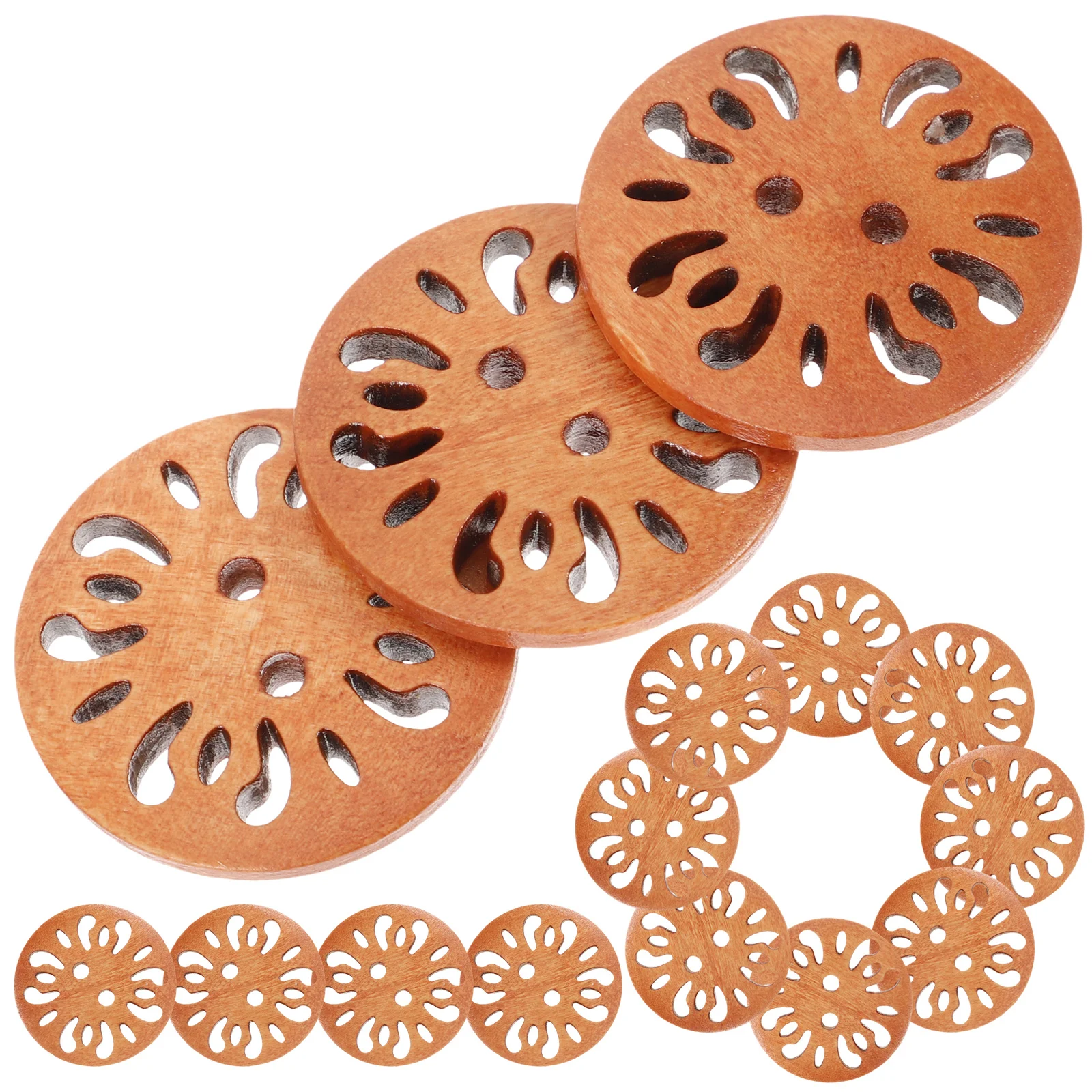 

50Pcs Vintage Style Wooden Buttons Clothing Replacement Sewing Craft Supplies for DIY Garment Wood Buttons for DIY