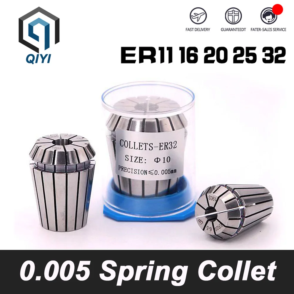 1Set A/AA ER11 ER16 ER20 ER25 ER32 ER40 ER Spring Collet Chuck 0.015/0.008mm for CNC Milling Tool Holder Engraving Machine Lathe