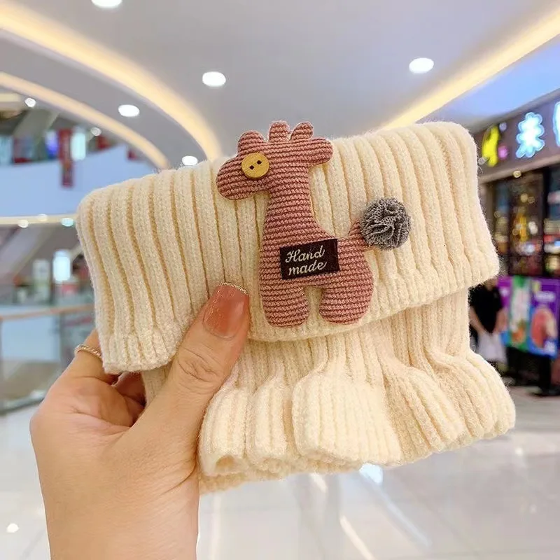 محبوك الطفل وشاح الكرتون الزرافة كشكش الرقبة أدفأ الفتيات الاطفال الملحقات طوق الرقبة دائرة في الهواء الطلق الشتاء الأوشحة الدافئة #5