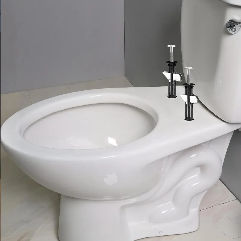 

Top Connected Toilet Seat Hinge Quick Release Fixing Bolts Universal Replacement Fittings for Most Toilet Seat Lids