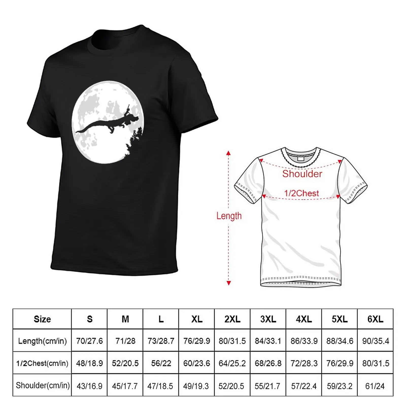 Falkor Moon T-Shirt anime clothes plain graphic t shirt vintage men workout shirt