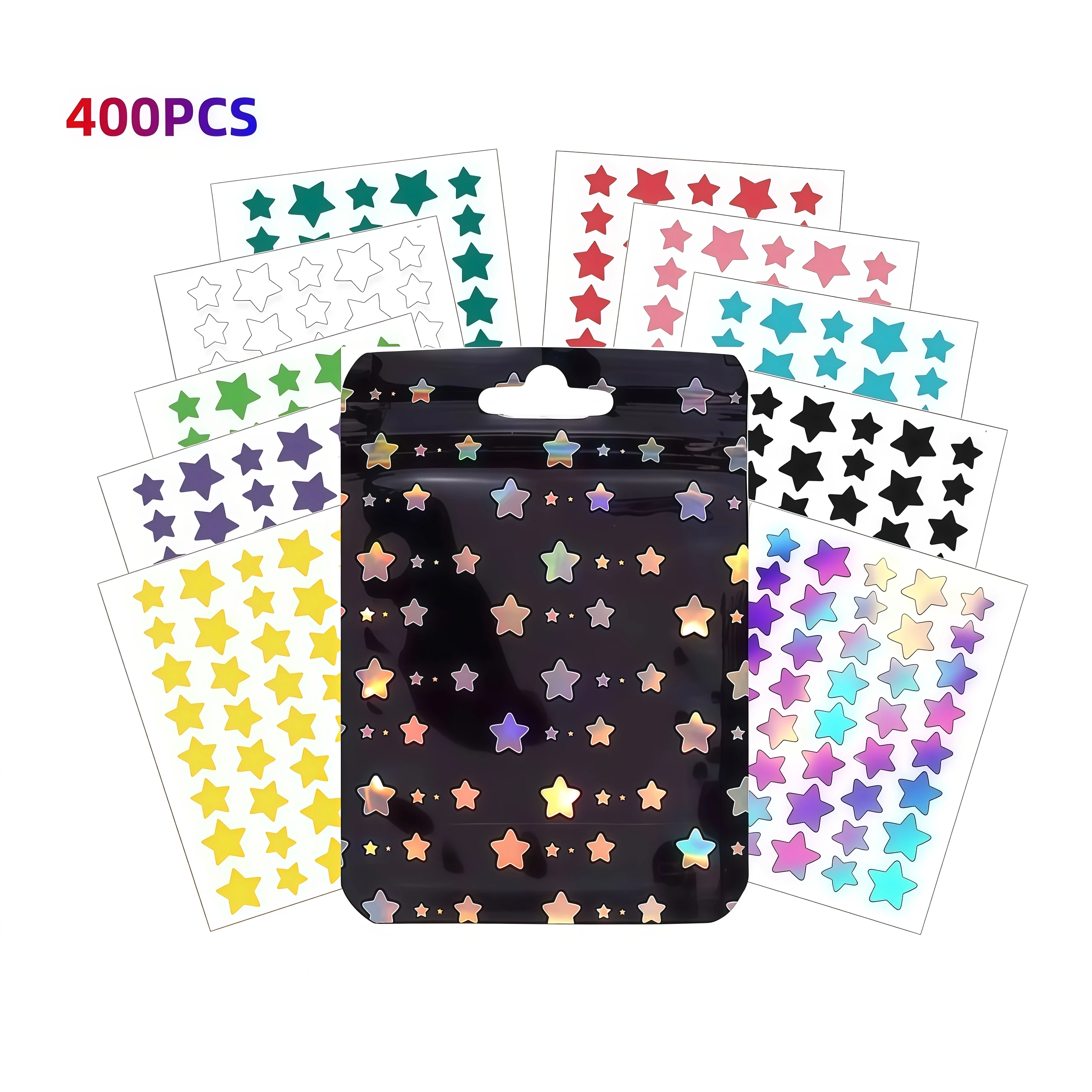 400PCS  Hydrocolloid Star Acne Patches 10 Colors Absorb Pus Invisible Waterproof Facial Blemish Cover Stickers