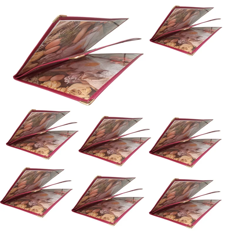 2pcs 3 Slots For A4 Papers Clear Transparent Rose Black Red