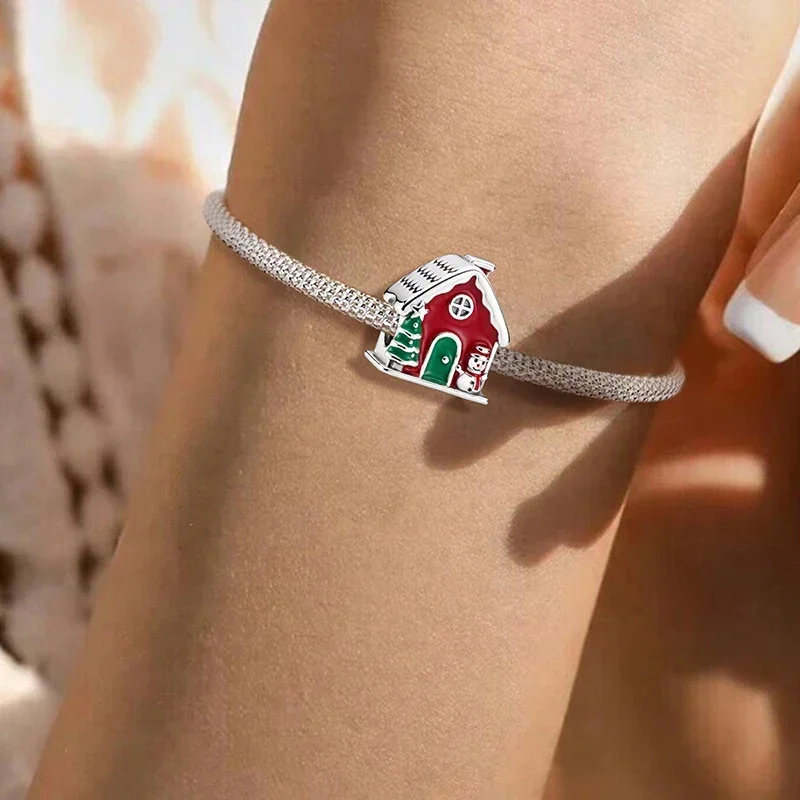 Bestseller Glockenelf Schmetterlingsknoten Weihnachtsserie Charms Perlen Passend für Armbänder 925 Sterling Silber Weihnachtsgeschenk Feiner Schmuck – Detail 23