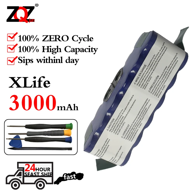 

For iRobot Roomba 14.4v 3000mAh For XLIFE extended life NI-Mh Battery 500 600 700 and Select 800 series