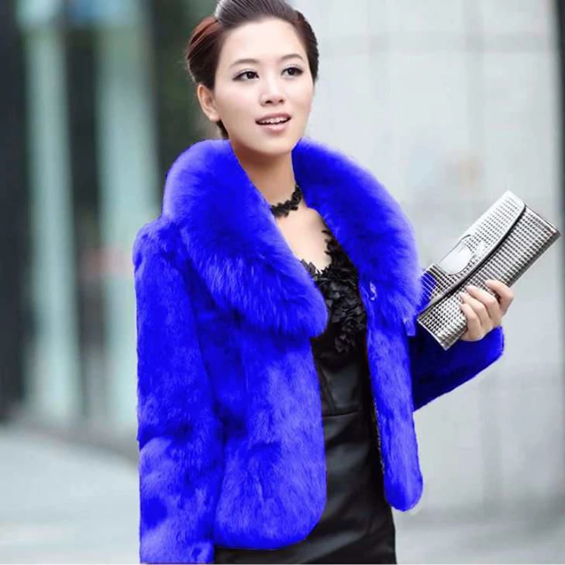 Black White Faux Fur Coat Women Autumn Winter Winter High Quality Short Imitation Fur Jacket Female New Plush Outerwear