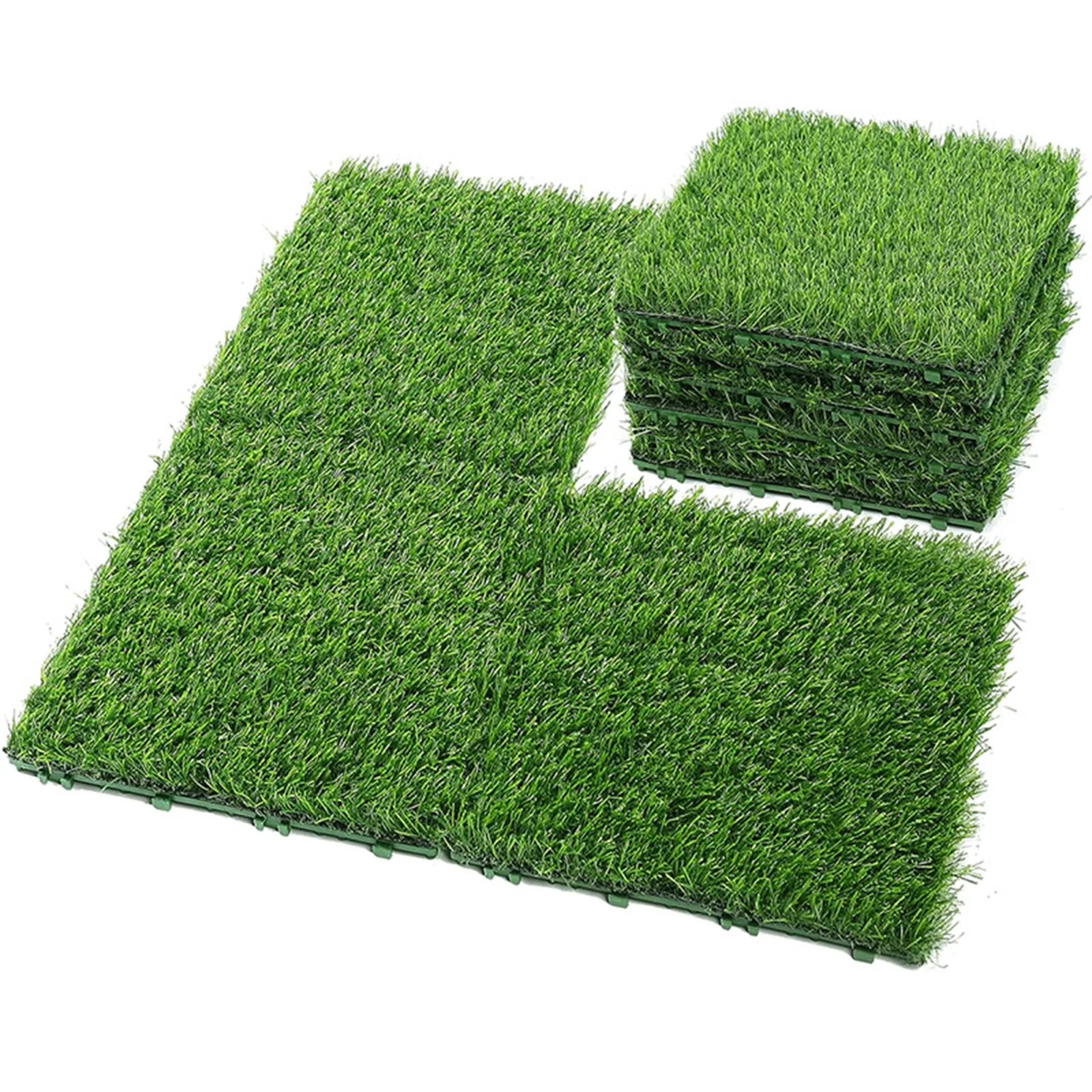 1Pc 30x30cm Artificial Grass Golf Mat, Self-Draining Turf for Indoor/Outdoor Putting Practice & Flooring
