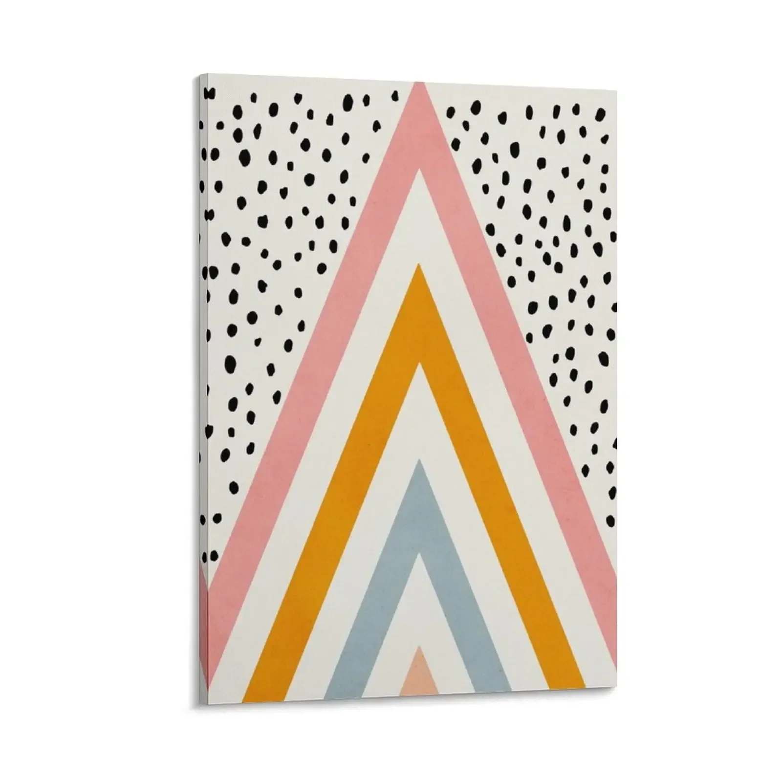 

Abstract, Rain, Mid century modern kids wall art, Nursery room Canvas Painting poster Decor for room