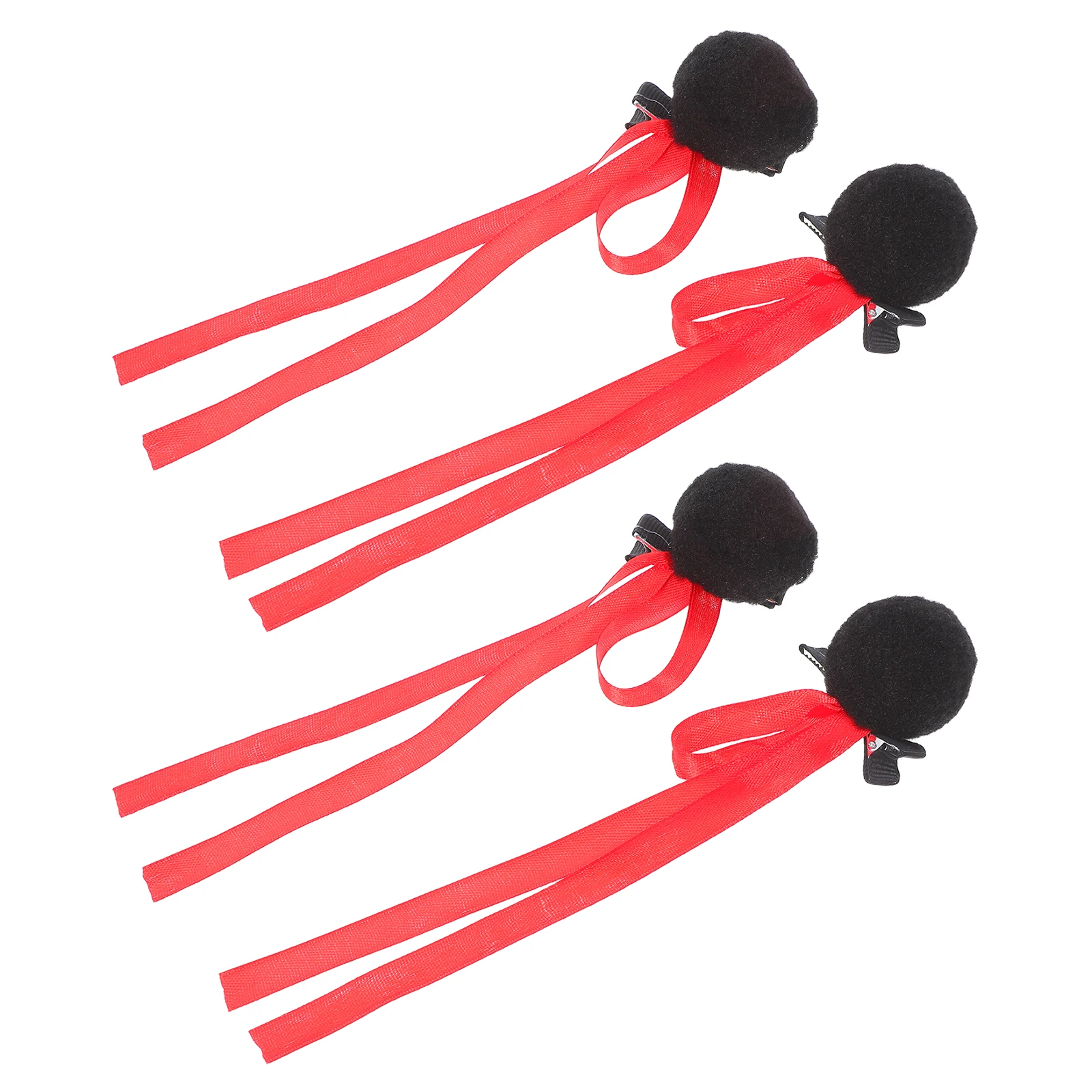 Women Clips Ribbon Pompom Girls Barrettes Styling Party Wedding Daily Cute Accessories For Fine Hair Small Non Slip Buckle