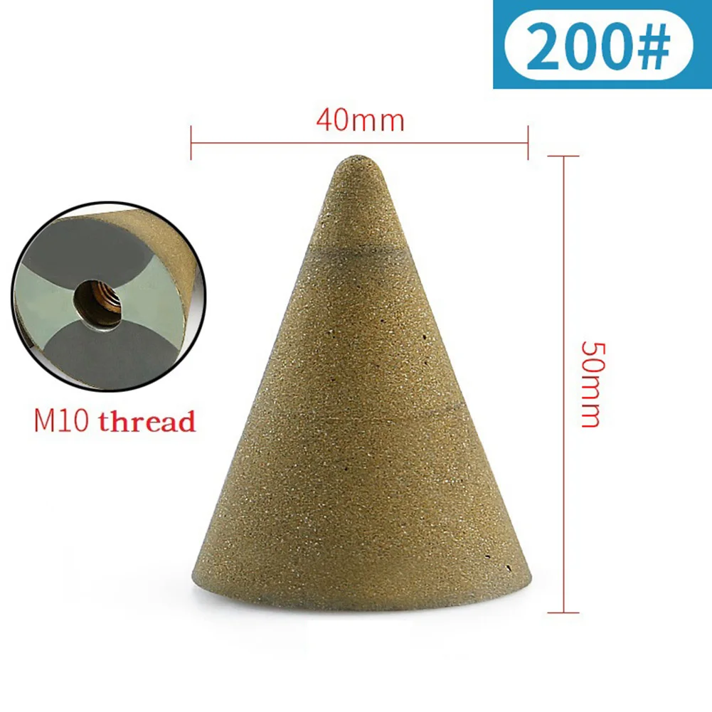 Conical Diamond Grinding Wheel Bits M10 Thread Diamond Chamfer Countersink Bits Cone Carve Polishing Grinding Wheel 50/100/200