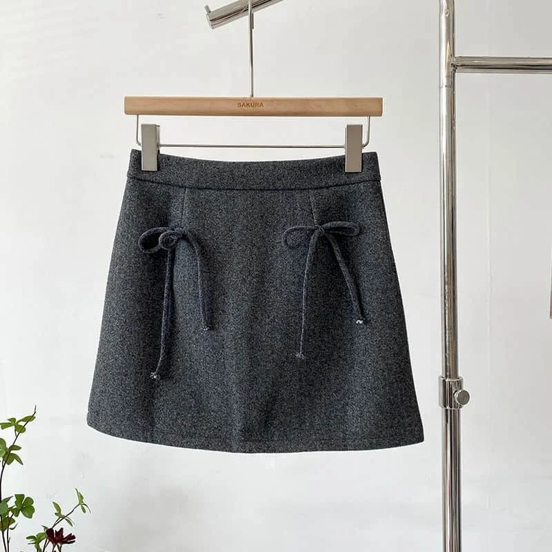 

Solid Skirts for Women Elegant Autumn Winter A-line Skirts Minimalist High Waisted Streetwear Sexy Korean Style Women Clothes