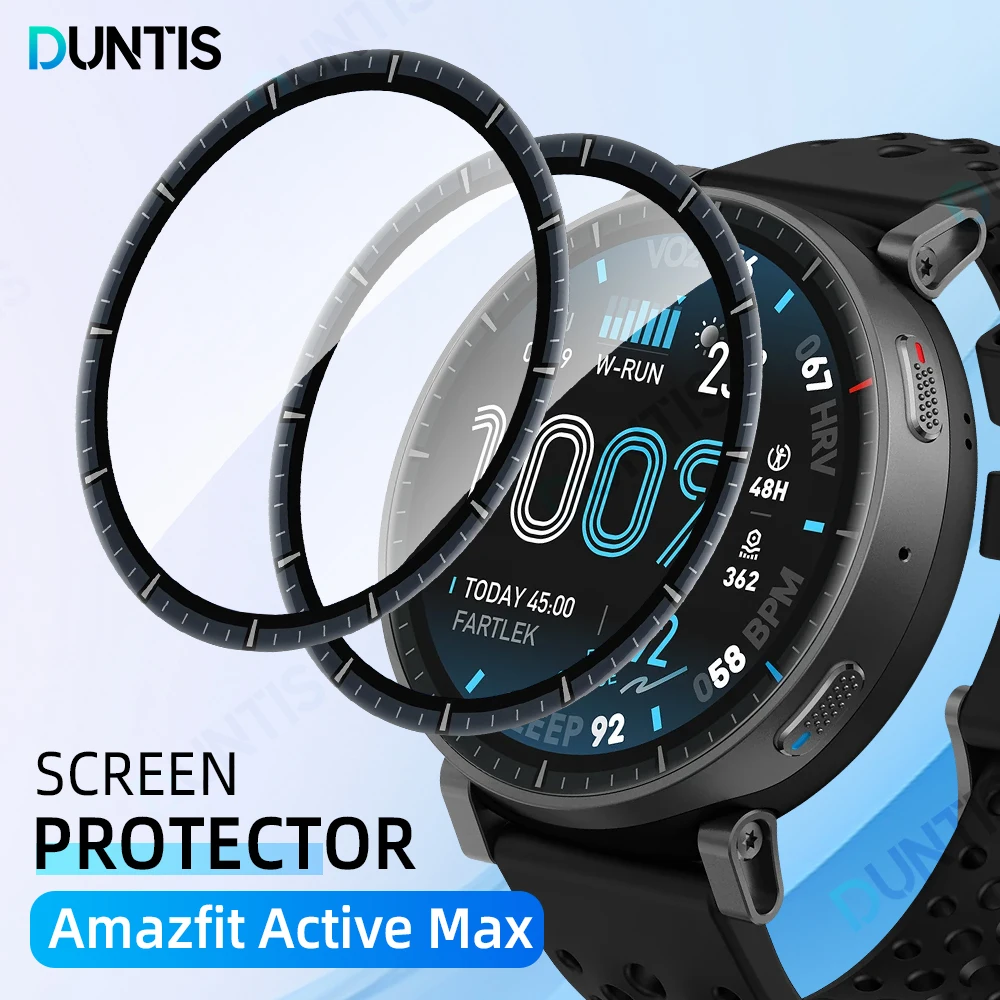 

Screen Protector For Amazfit Active Max 3D Curved Screen Protector Ultra-HD Full Coverage Protective Film Accessories (Not Glass