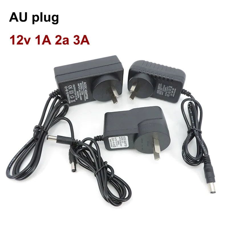 AU NZ Plug AC 220V to Transformer Australia DC 12V 1A 2A 3A 2000ma 3000ma Power Supply Charger Adapter 5.5x2.5 2.1 new Zealand s