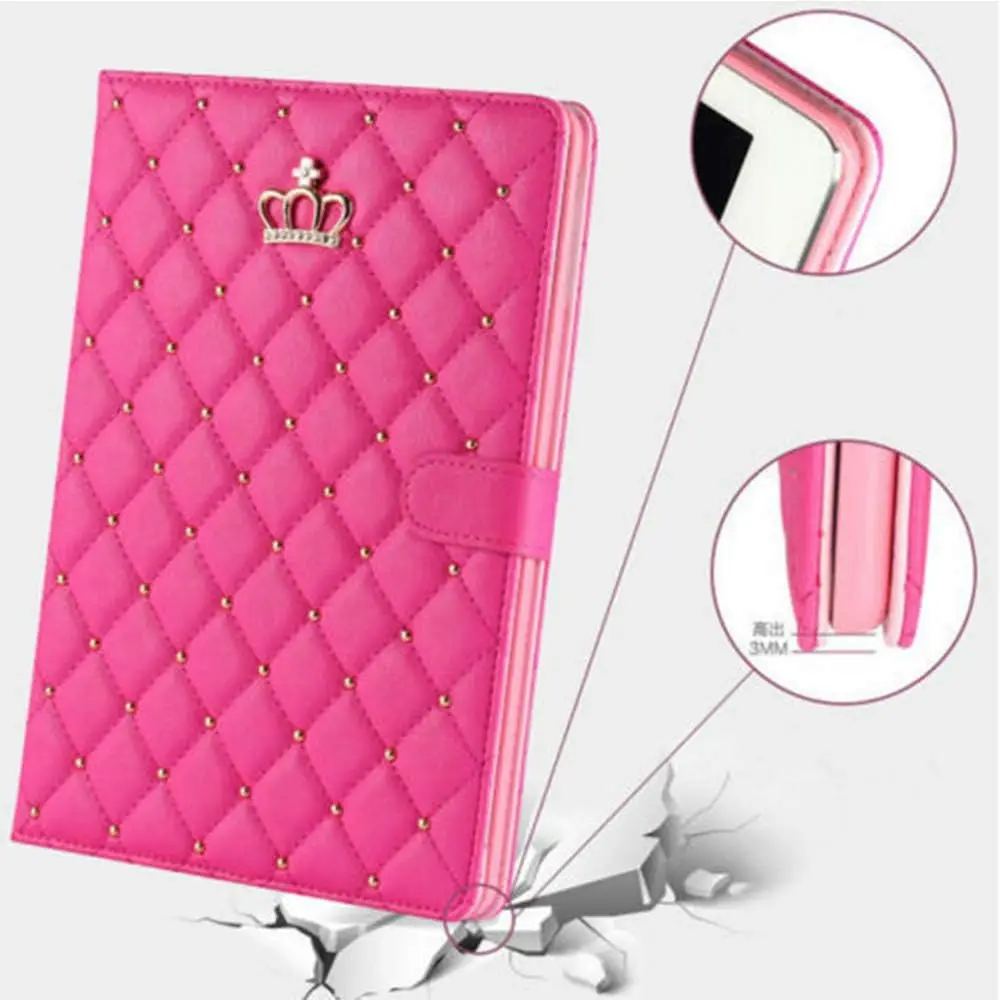 Luksusowe etui Crown Bling Diamond na iPada 10.2 7. 8. 9. 10.9 Air 4 Air 5 PU Leather Cover iPad 9.7 2017 2018 5. 6. Case — zdjęcie produktu 5