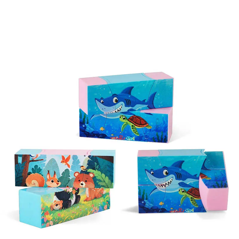 2Pcs Cartoon 3D Three-dimensional Puzzles Changeable Magic Cube Hand-eye Coordination Geometric Infinite Cube Stress Relief Toys