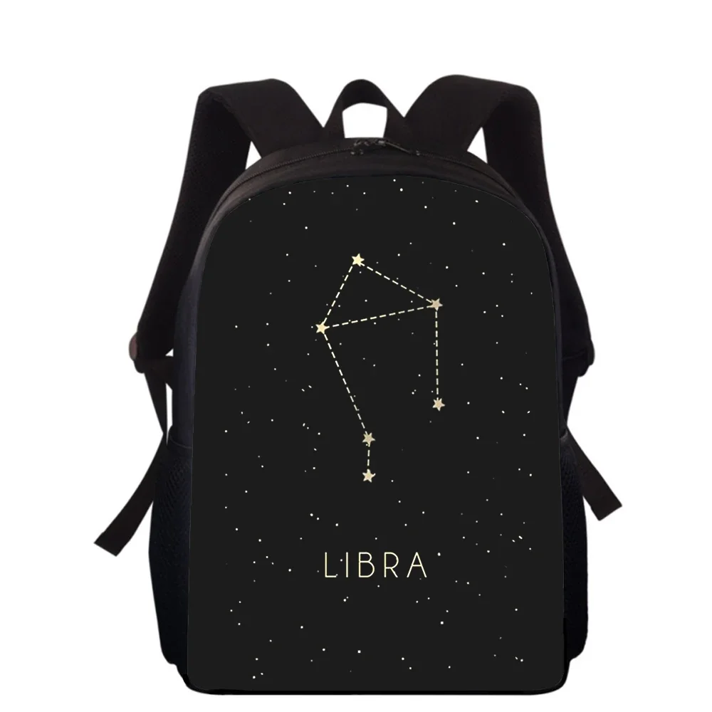 12 Constellations 3D Print Backpack Primary School Bags for Boys Girls Students Large Capacity Laptop Bag Casual Travel Daypack