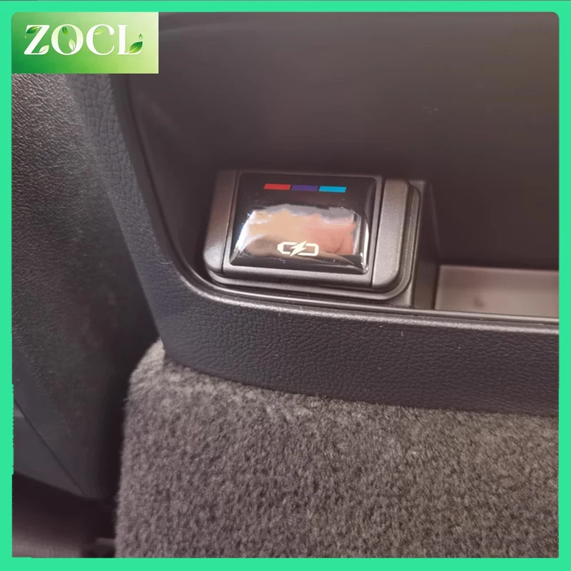 Cubierta para Puerto de Carga USB Trasero para BYD CHAZOR KING DM-i 2024, Protector de Puerto USB para Auto, Modificación Interior
