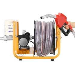 12/24/220V Fuel Transfer Pump Electric refueling pump Diesel oil pump set Self-stopping coiled tubing pumps Refueling machine