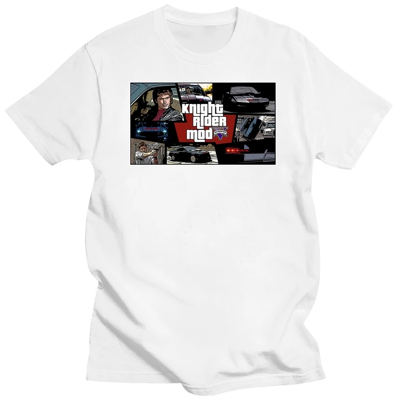 Fashion Cool Casual T Shirts Knight Rider KITT Game Mod Artwork Funny Men (woman Available) Grey T Shirt Summer Tee Shirt