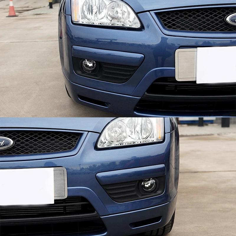 For Ford Focus MK2 II 2005 2006 2007 Car Front Bumper Fog Light Lamp Cover Frame Hood Grille Bezel Lid