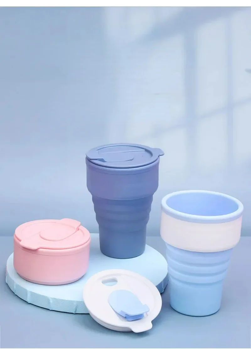 Travel Must-have Food Grade Silicone Foldable Cup, Portable, Outdoor, Environmentally Friendly, Compressed Pocket Cup Storage