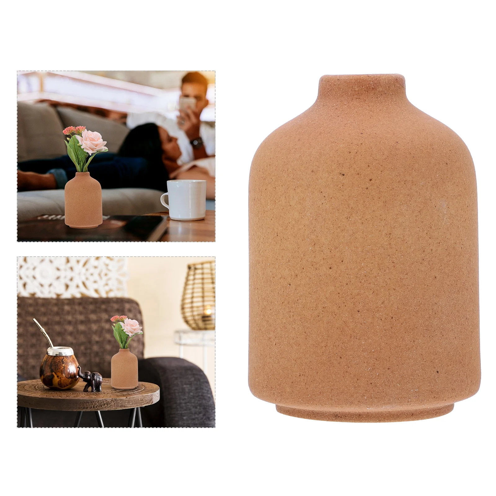 1Pcs Elegant Ceramic Vase Vintage Design Perfect for Plant Decor and Dried Flower Storage Desktop Vase Home Flower Holder