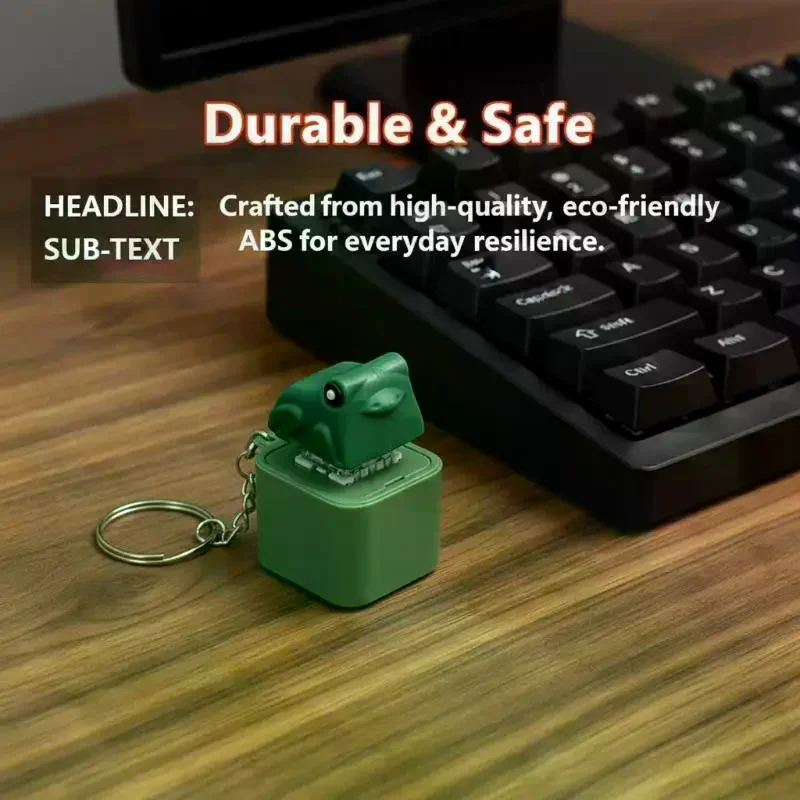 Funny Croaking Frog Duck Keychain Rechargeable Keyboard Fidget Clicker Sound Keyring With LED Light For Stress Relief view 5