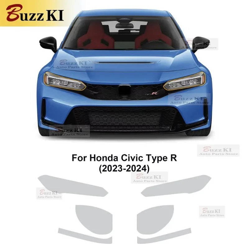 

for Honda Civic Type R 2023 2024 Car Headlight Film Rearview A B Pillars Protection Film TPU Transparent Car Accessories