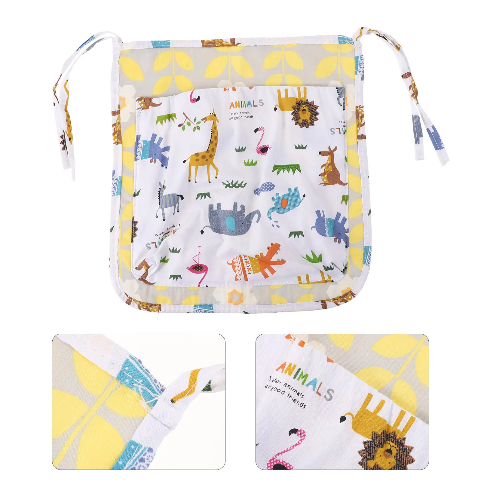 

Baby Crib Hanging Bag Pure Cotton Multi-Functional Storage Pouch For Stroller Diaper Organizer Cradle Bed Nursery Accessories