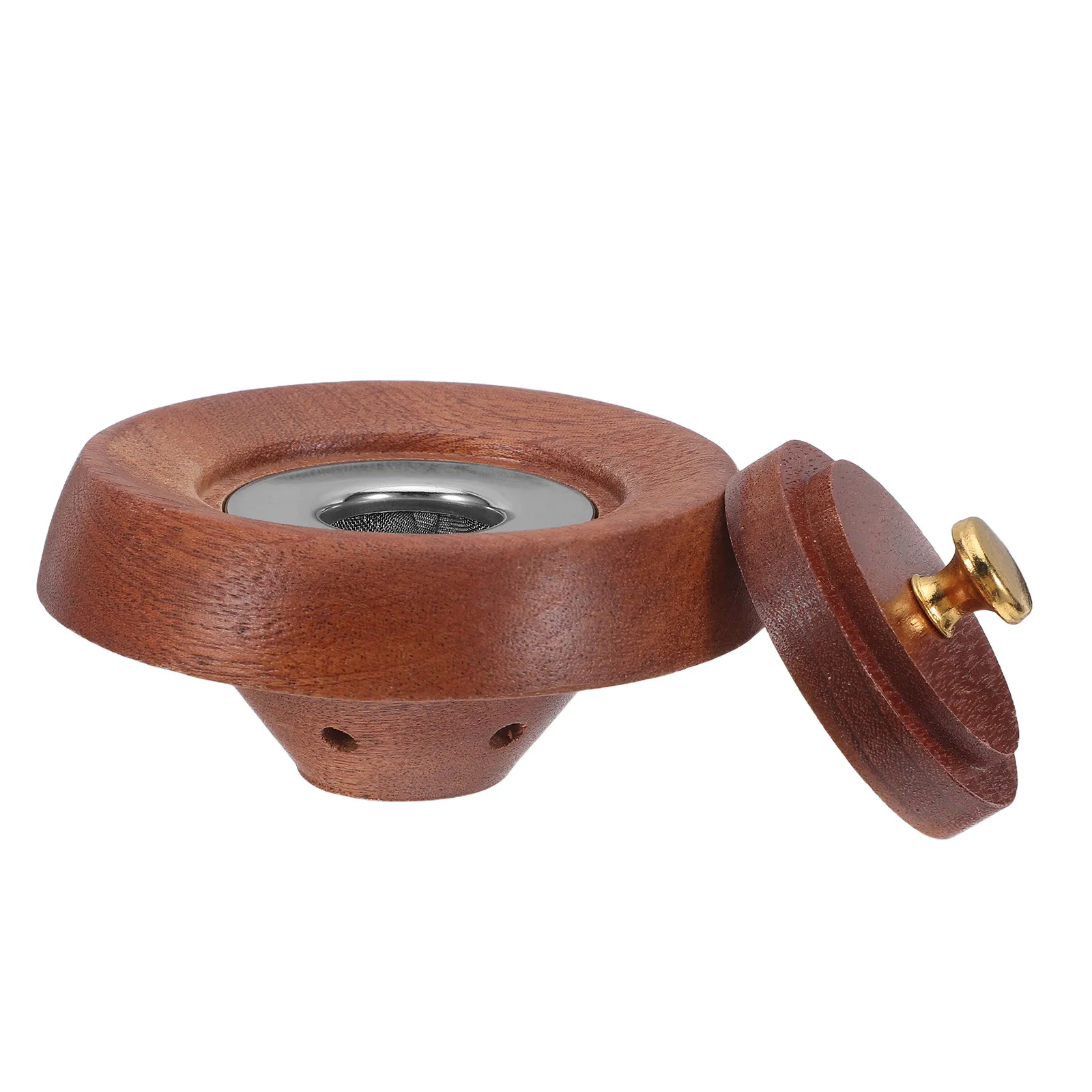 Wooden Whisky Smoker Cocktail Smoke Mini Smoker for Old Fashioned Drinks Bar Restaurant 4.72x4.72x3.54in Drink Smoking Kit