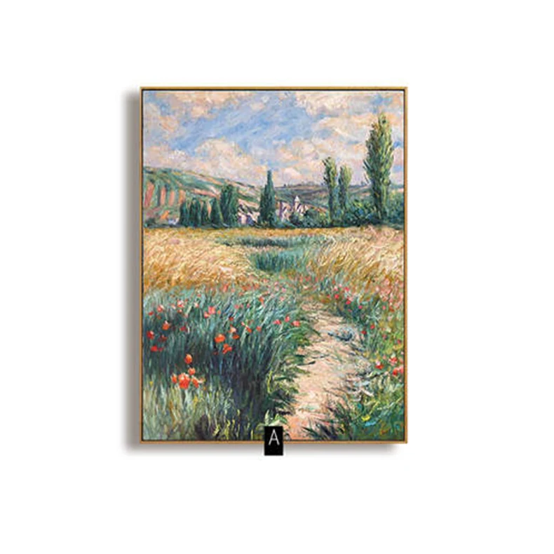 Monet Impressionista Pintura A óleo, Pintura Decorativa Americana, Decoração De Parede Europeia