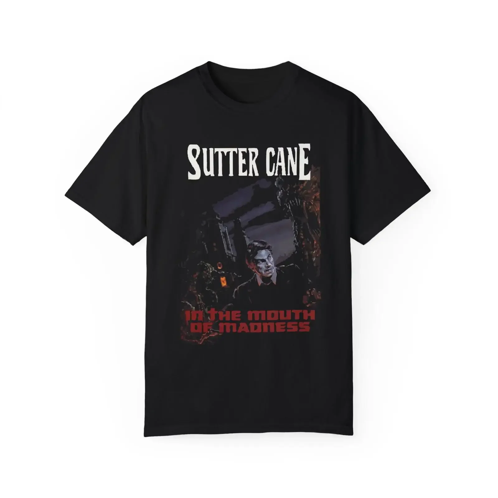In The Mouth Of Madness T Shirt Sutter Cane Horror Movie vintage Washed Slightly Versatile Comfortable Breathable fashion