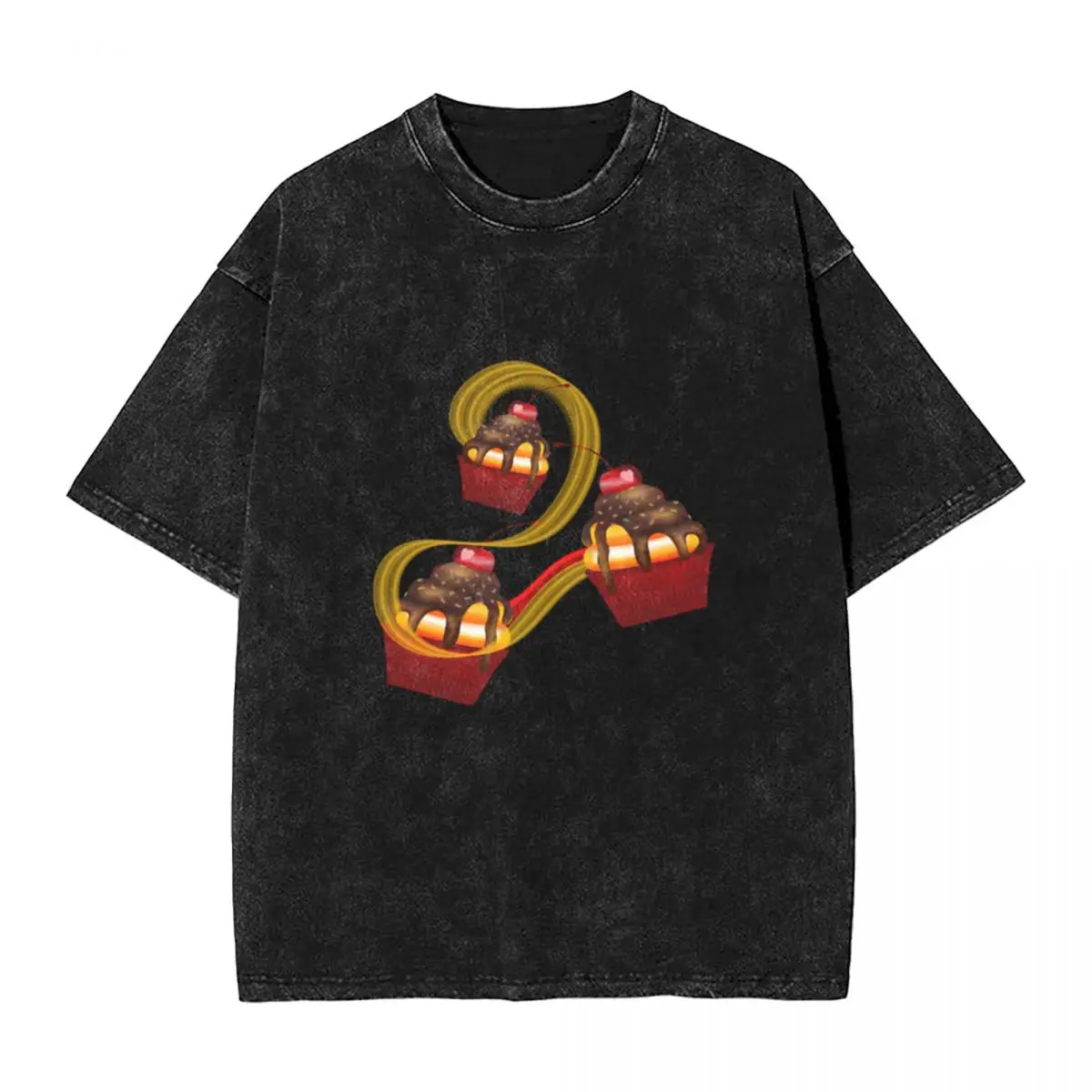 Choco Overload Cupcake Tee Classic Chic Camisetas vintage grandes