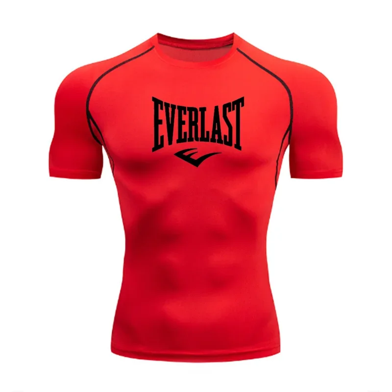 EVERLAST Mens long Sleeved Compression T-Shirt Sun Protection Second Leyer Skin Running Fitness Rash Prevention Training Clothes