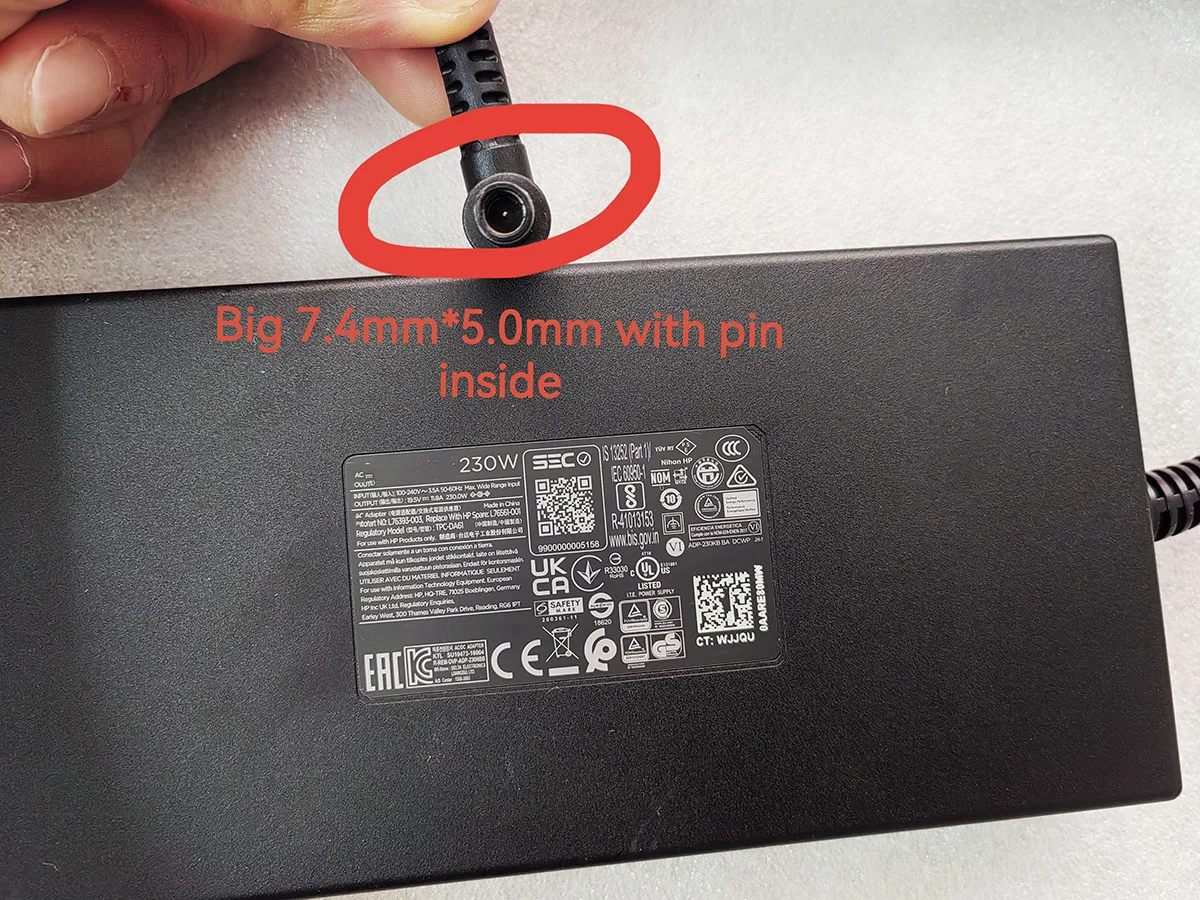 OEM Slim 19.5V 11.8A 230W L76393-003 L76561-001 TPN-DA61 ADP-230KB BA For HP Thunderbolt Dock G2 120W Workstation Station