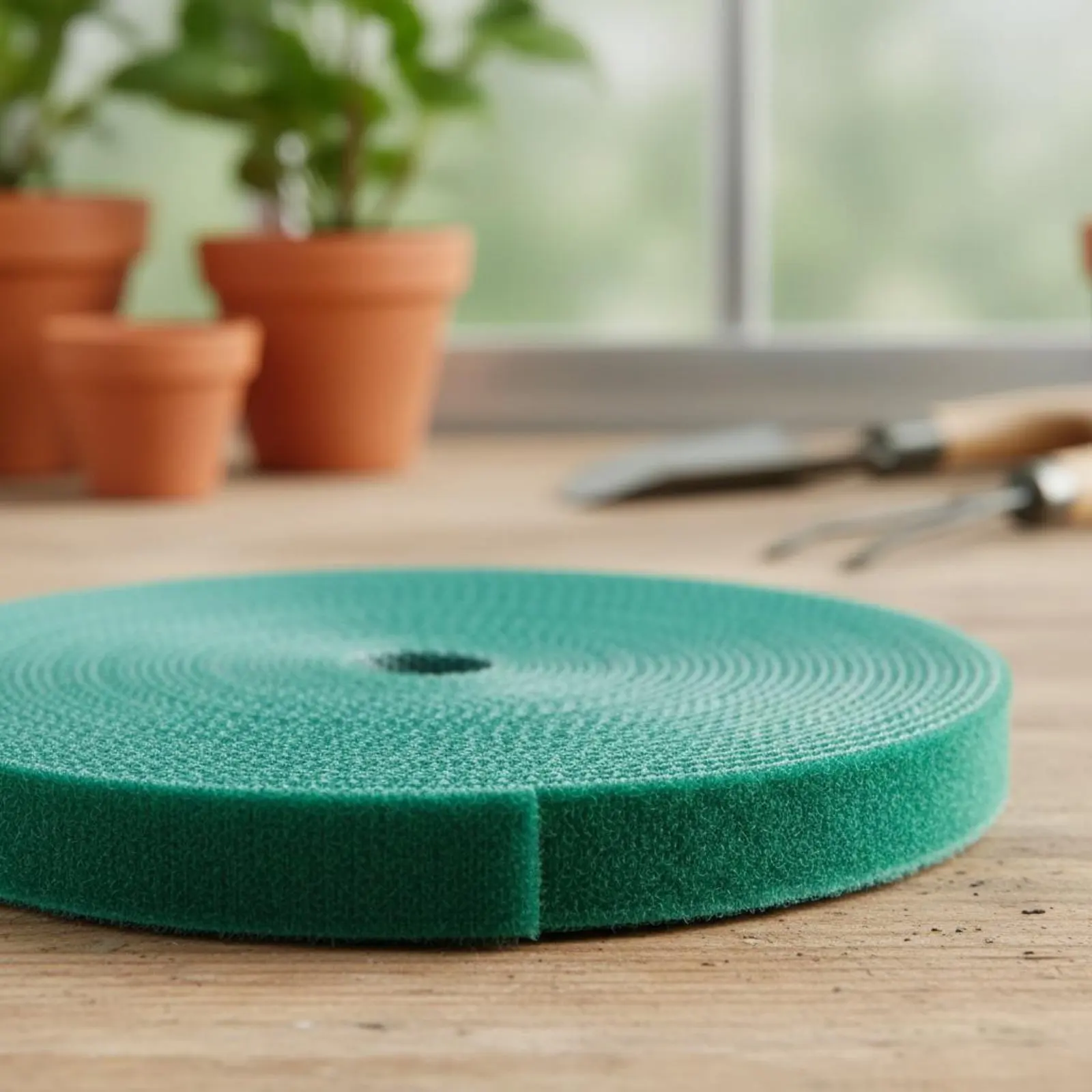 Green Plant Binding Tape Waterproof Hook and Loop Garden Tape Reusable Plant Tie Roll Long-Lasting Gardening Supply for Indoor view 6