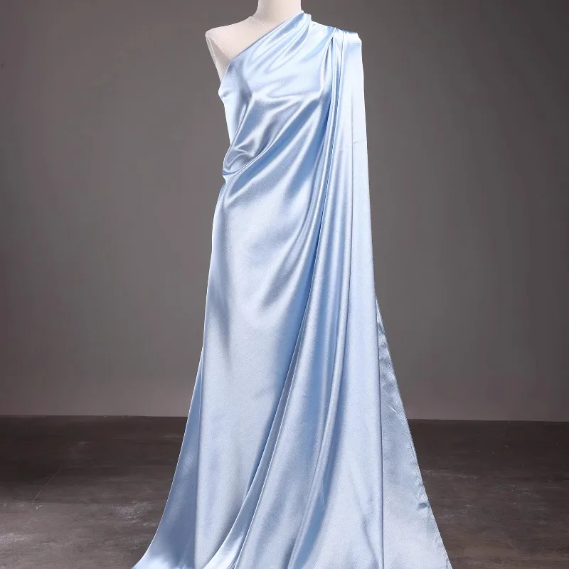 Fabric Glossy Clothing Dress Formal Dress Satin Imitation Acetic Acid Silk Background Fabric Silk Satin - Image 5