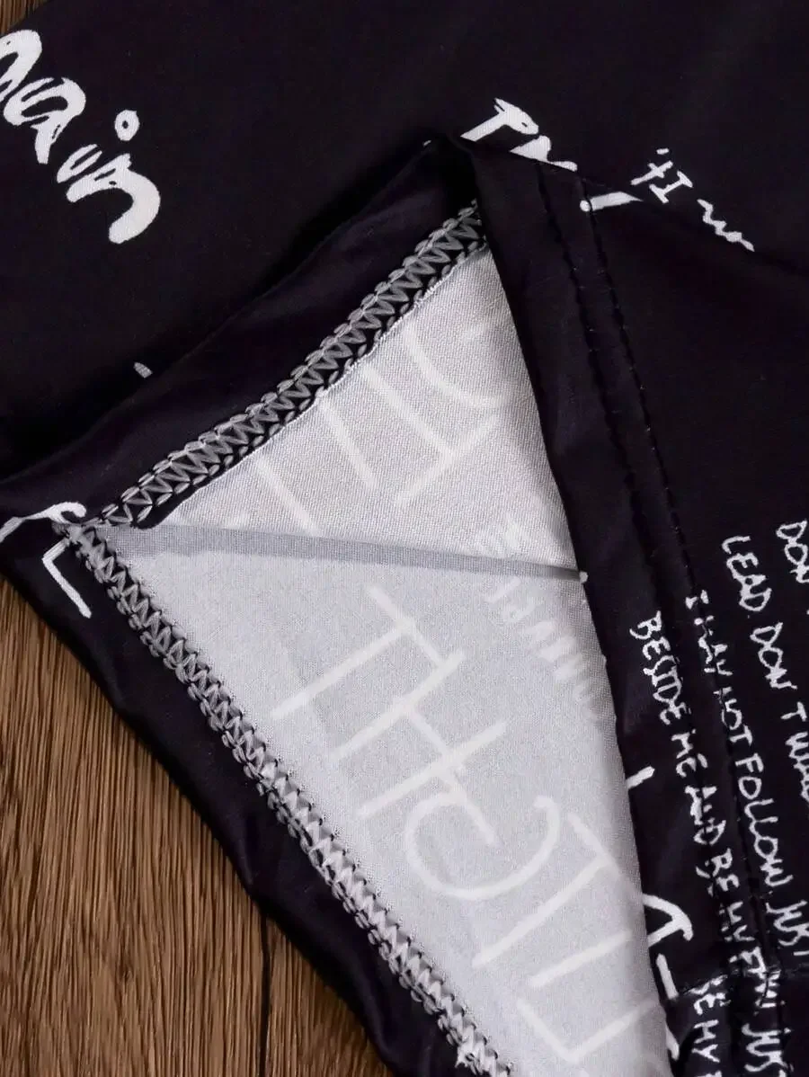 

3-Pack Mens Loose Fit Letter-Printed Casual Shorts, Breathable Summer Sleepwear For Home Use