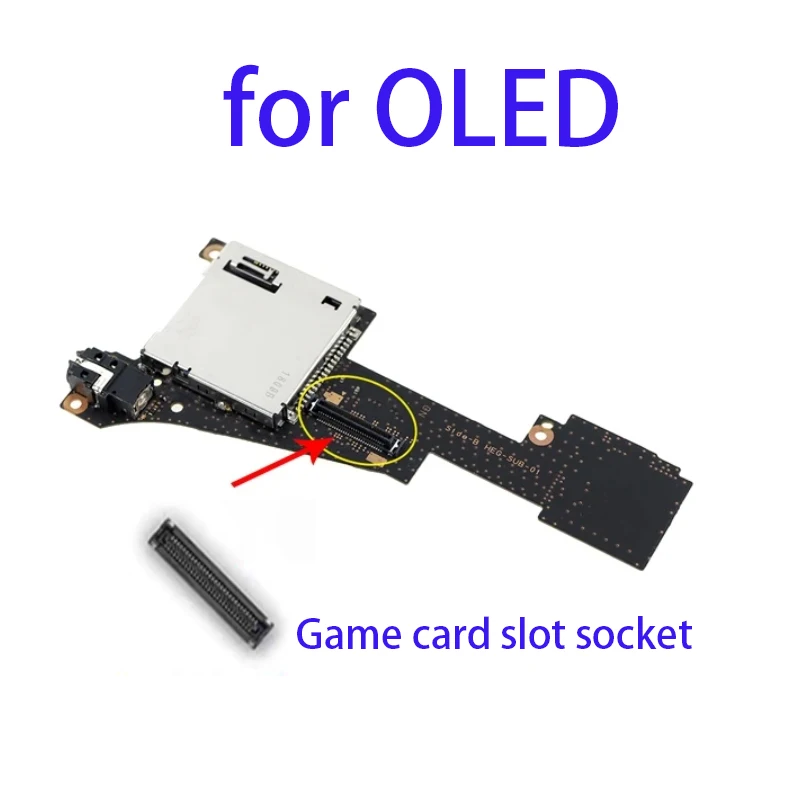 For NS Switch OLED Socket Card Slot Connector for NS SwitchOLED Card Slot Connector Reader Headset Headphone Audio Jack Socket