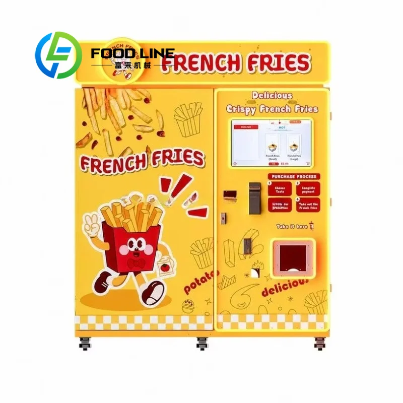 Potato Fry Vending Machine, Heat‑Insulated Outer Shell Low Surface Temperature Safe‑to‑Touch Unattended Snack Vending Machine