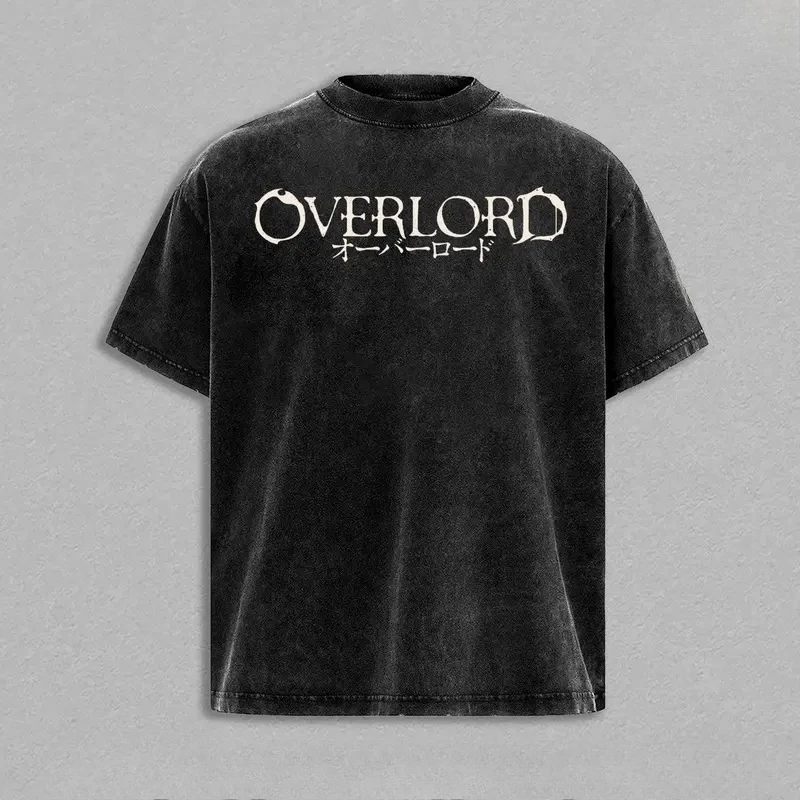 Overlord Albedo Kawaii Graphic Tshirt Men Women Clothing Short Sleeve Cotton T-shirts Washed Tee Harajuku Unisex Street T Shirt